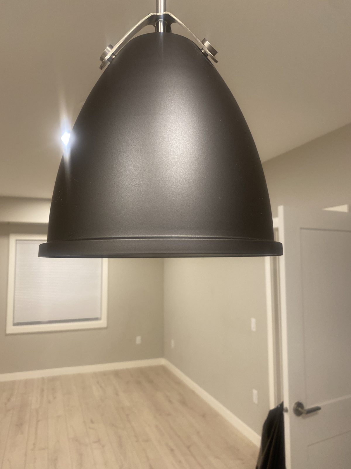 After — pendant light dusted and clean